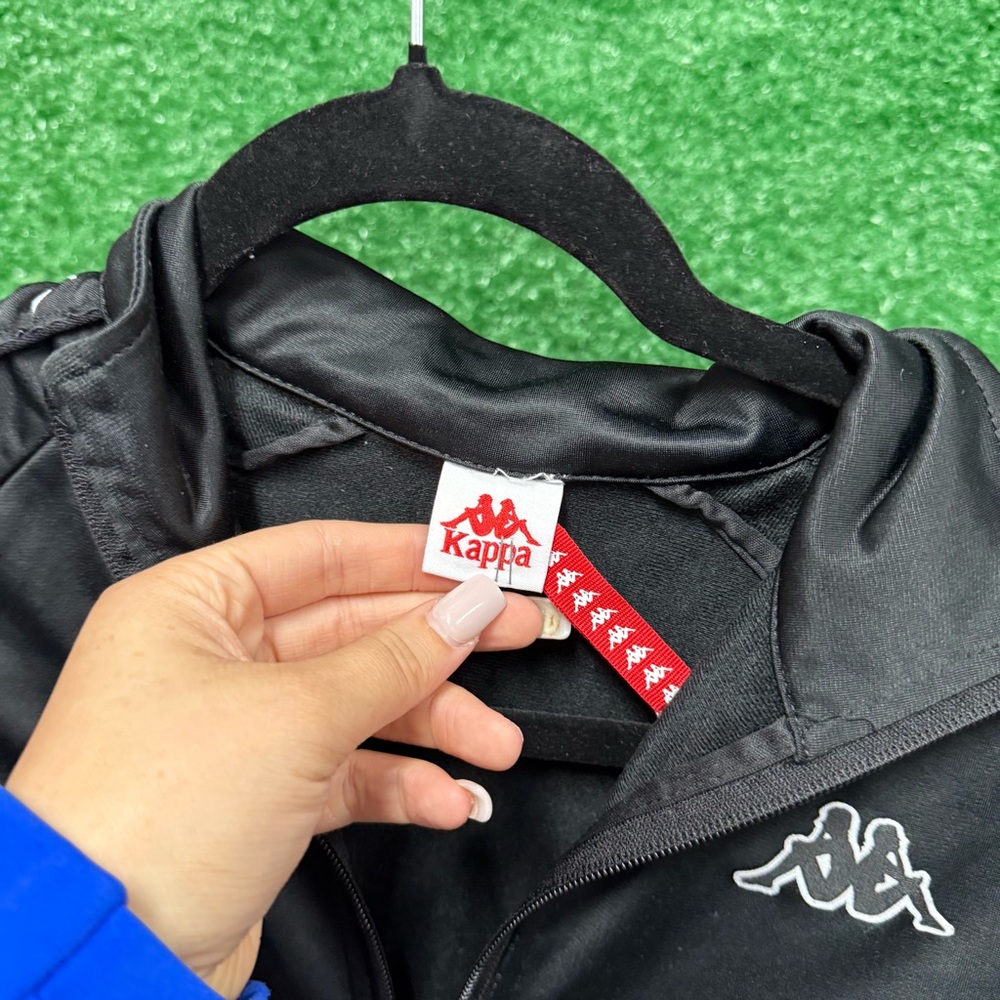 Kappa Black Track Jacket with Logo - Picture 2 of 3